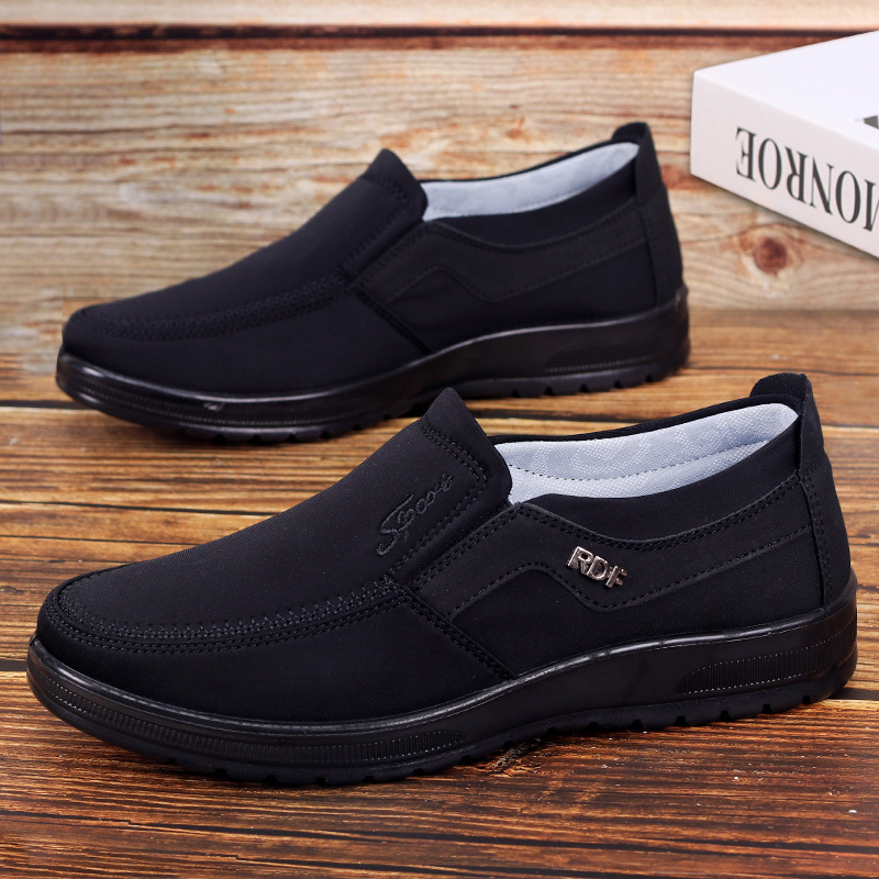 Men Shoes Branded - รองเท้าผ้าใบผู้ชายลำลองระบายอากาศดี รุ่นปี 2026 รองเท้าผ้าใบแบบสวมไม่มีเชือกผูก รองเท้าหนังกันน้ำแบบสวมสบายสำหรับผู้ชาย