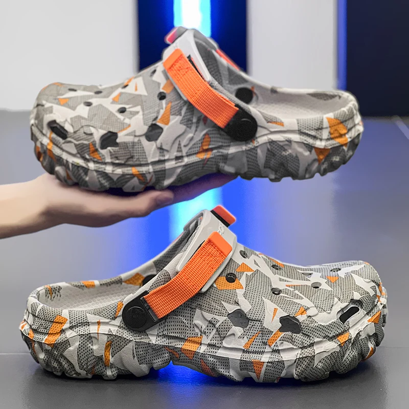 Men Shoes Ecco - รองเท้าแตะผู้ชายแบบสวม รองเท้าลำลอง รองเท้าสวน รองเท้าลายพราง รองเท้าผ้าใบผู้ชาย รองเท้าแตะแบบหนีบ