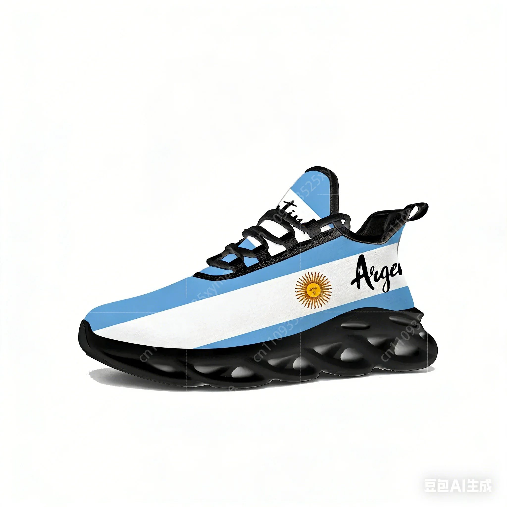 Men'S Shoes Qn - รองเท้าผ้าใบลายธงชาติอาร์เจนตินา สำหรับผู้ชายและผู้หญิง รองเท้ากีฬาวิ่งคุณภาพสูง รองเท้าผ้าใบแบบผูกเชือก รองเท้าตาข่าย รองเท้าสั่งทำพิเศษ
