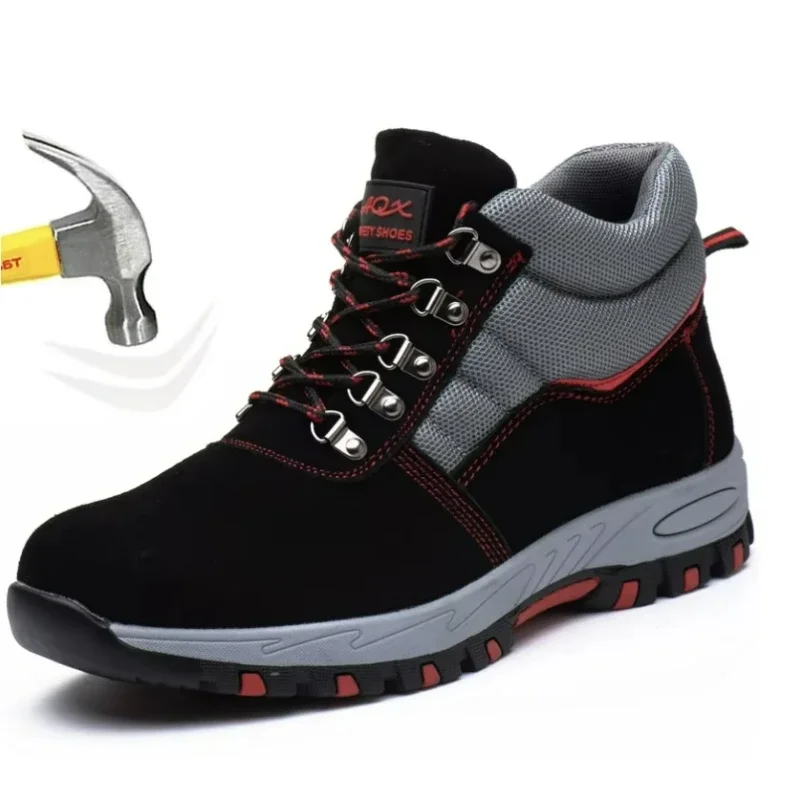 Work Boot Steel Toe - คุณภาพสูงผู้ชายความปลอดภัยรองเท้าทํางานรองเท้าเหล็กรองเท้าเจาะชาย BOOT ฤดูหนาวรองเท้าอุ่นความปลอดภัย Botines สําหรับชาย botas