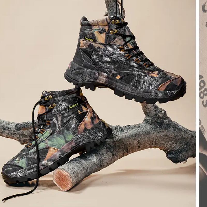 Men'S Shoes Water Resistant - ผู้ชาย High TOP Camouflage การล่าสัตว์รองเท้า Breathable