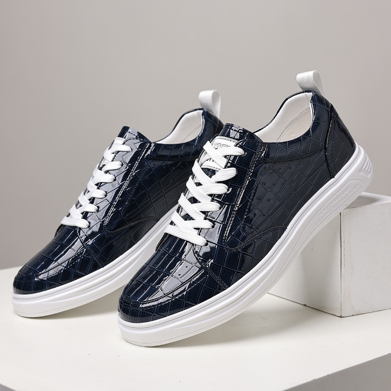 Men'S Shoes Qn - รองเท้าสเก็ตบอร์ดแบบคลาสสิกสำหรับผู้ชาย หุ้มข้อต่ำ หนังแท้ ผูกเชือก พื้นหนา สวมใส่สบายทุกวัน