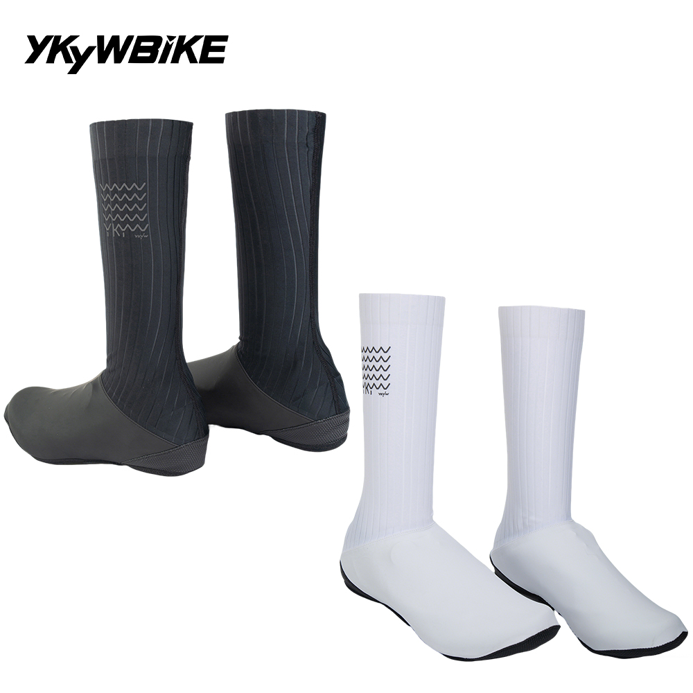 Men Shoes White Colour - YKYW ผู้ชายกันน้ํากันลมรองเท้าขี่จักรยานสีดําสีขาวรองเท้าจักรยาน MTB BOOT ครอบคลุมรองเท้า Protector