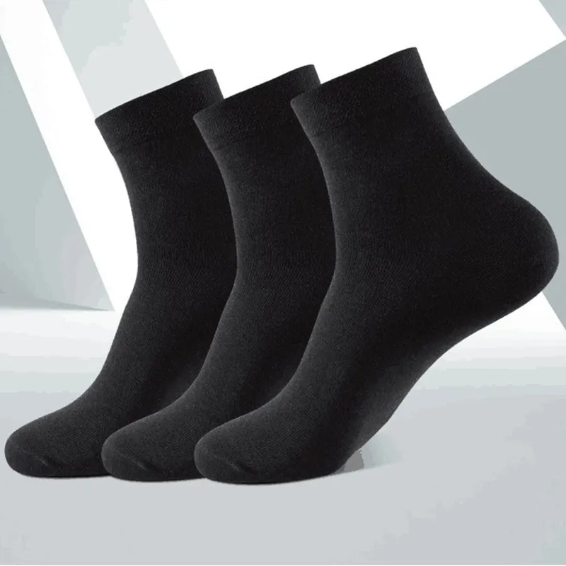 Men'S Shoes For Crews - ถุงเท้าผู้ชายสีดำ3คู่ชุดผ้าฝ้ายสำหรับผู้ชายชุดคู่ยาว kupivip S ชุดชั้นในธุรกิจสำหรับรองเท้าขนนก