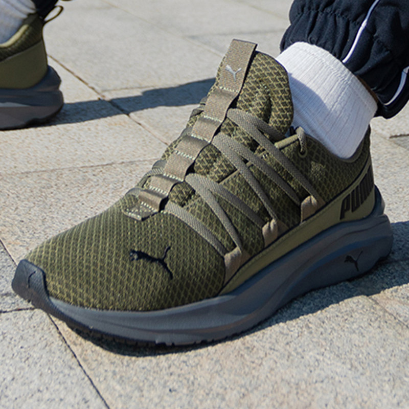 Men'S Shoes Puma Sneakers - รองเท้าผู้ชาย PUMA รุ่นใหม่ สีเขียวทหาร ตาข่ายระบายอากาศ รองเท้าวิ่ง