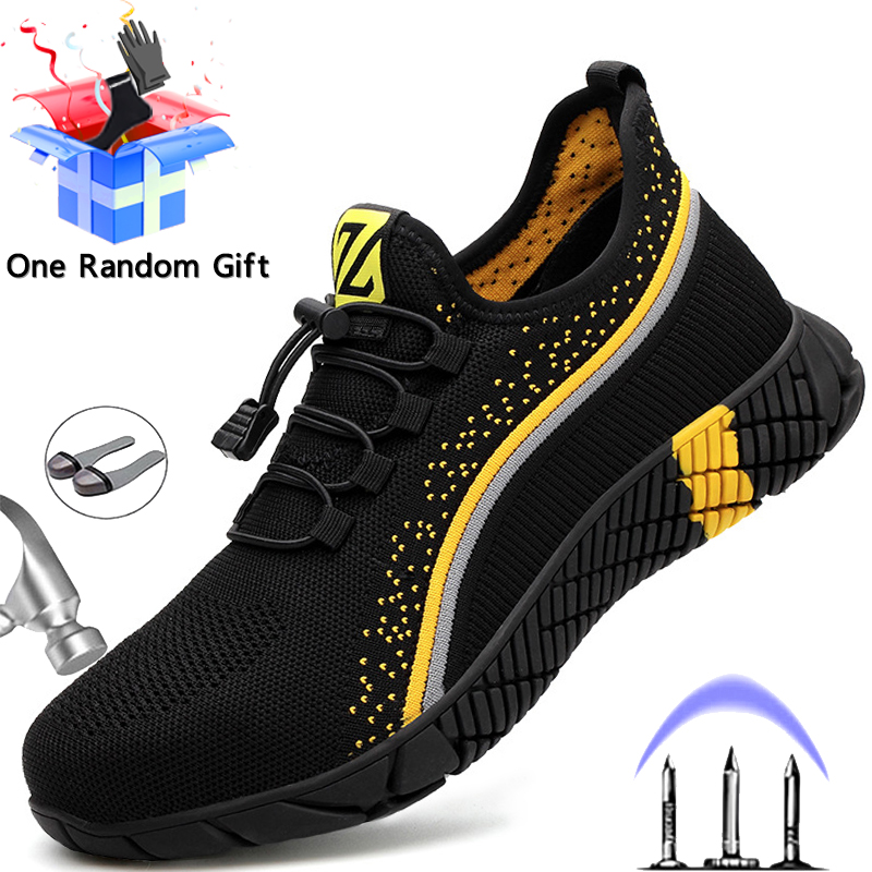 Work Boot Steel Toe - MJYTHFชายทำลายรองเท้าทำงานรองเท้าผ้าใบความปลอดภัยรองเท้าผู้ชายเจาะหลักฐานทำงานรองเท้าผู้ชายรองเท้าชายความปลอดภัยรองเท้า