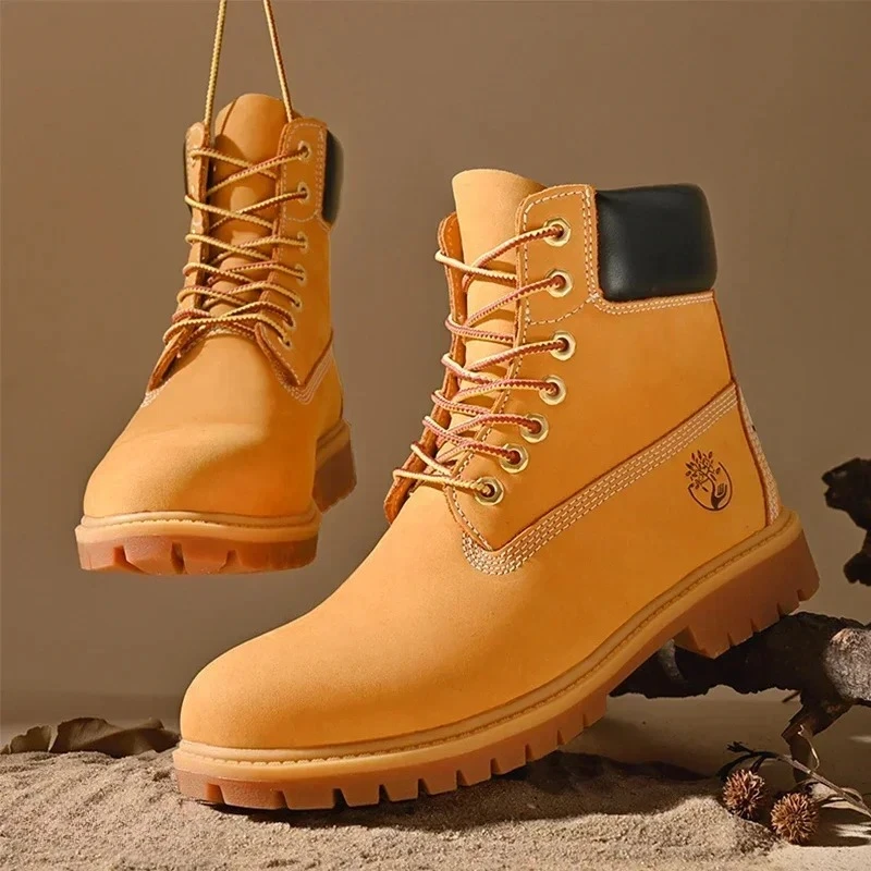 Men Shoes Ecco - รองเท้าบูทผู้ชาย รองเท้าบูทหุ้มข้อสูง คุณภาพสูง รองเท้าหนังผู้หญิง แฟชั่น รองเท้าผ้าใบกลางแจ้ง