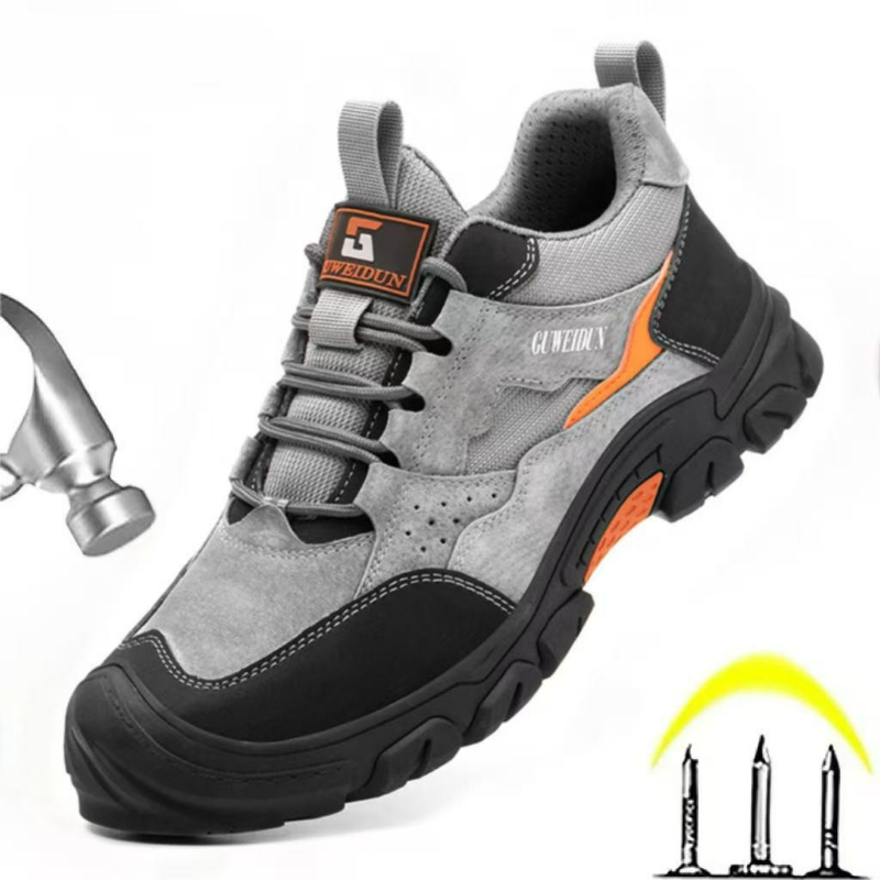 Work Boot Steel Toe - รองเท้าเซฟตี้ผู้ชาย รองเท้าหัวเหล็ก ป้องกันการกระแทก ป้องกันการเจาะทะลุ รองเท้าบูทผู้ชาย รองเท้าทนทาน