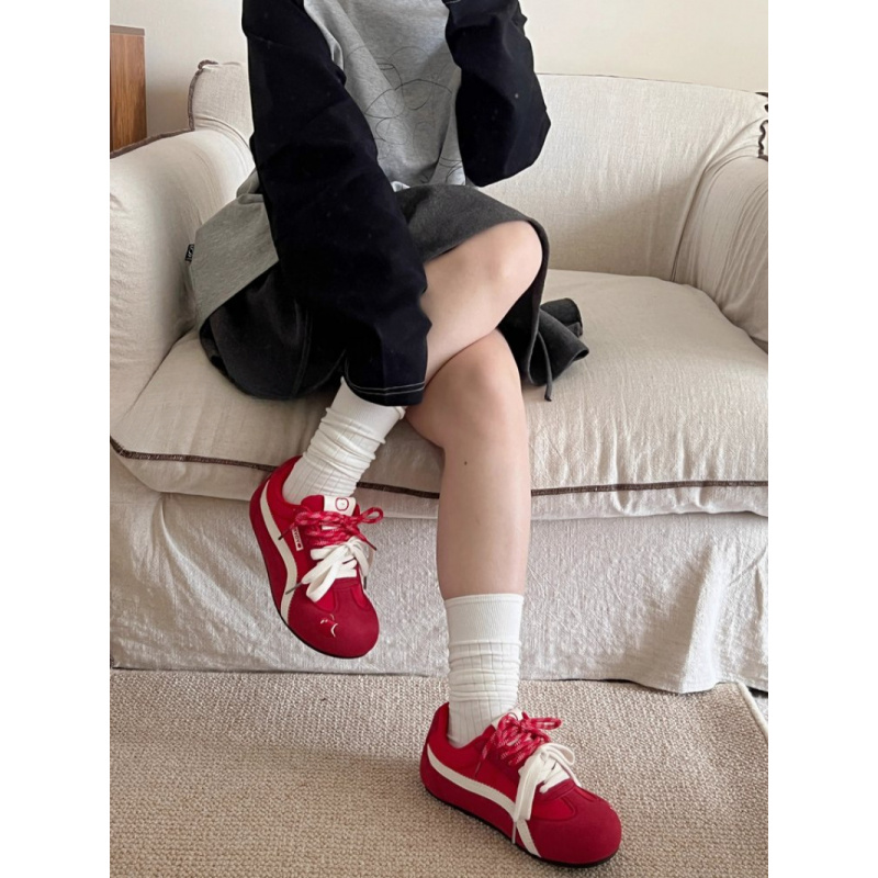 Casual Sneaker Low - รองเท้าผ้าใบผู้หญิงสไตล์เยอรมัน รุ่นใหม่ ปี 2025 สำหรับฤดูใบไม้ผลิและฤดูใบไม้ร่วง แฟชั่นสุดฮิต