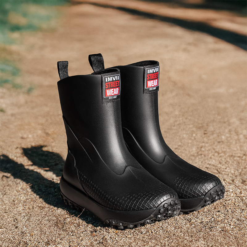 Men'S Shoes Water Resistant - รองเท้ากันน้ำกลางแจ้งสำหรับผู้ชาย รองเท้าบูทกันฝนกันลื่นพร้อมพื้นรองเท้าหนาและรองเท้าบูททนการสึกหรอ รองเท้าบูทกันน้ำสำหรับผู้ใหญ่พร้อมความอบอุ่นจากผ้าฝ้าย