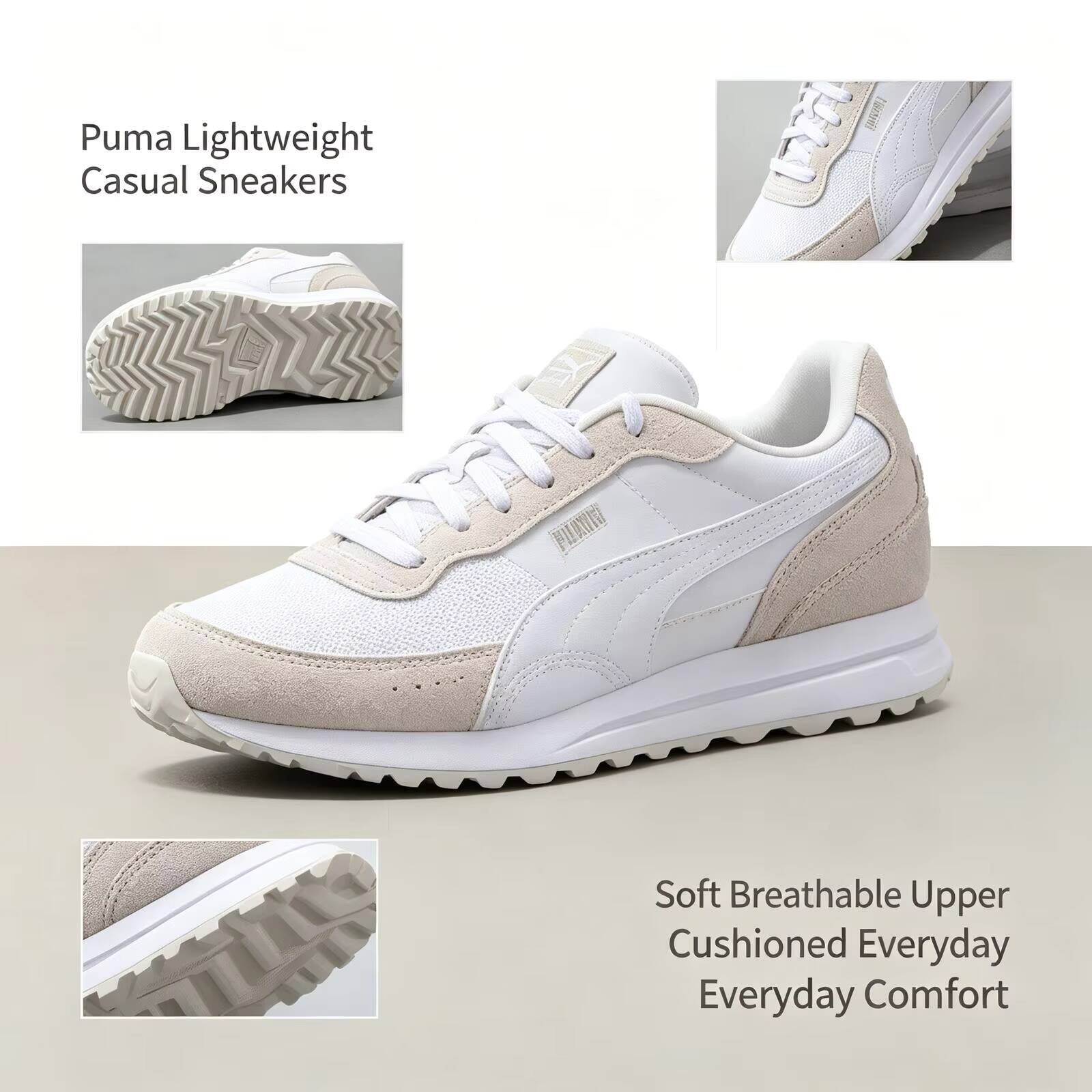 ใหม่ร้อนแรง PUMA สีขาวรองเท้าว - Men'S Shoes Puma Sneakers บทวิจารณ์และราคา