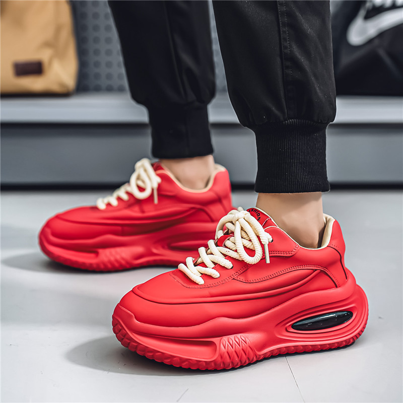 รองเท้าผ้าใบผู้ชายพื้นหนาระบาย - Men'S Shoes For Sale บทวิจารณ์และราคา