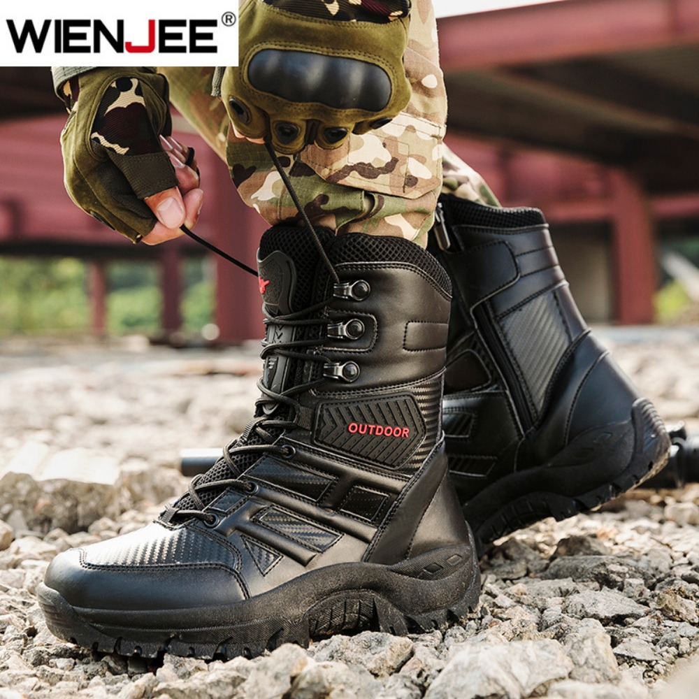 รองเท้าบูทหนังหุ้มข้อสูงคุณภาพ - Men Shoes Branded บทวิจารณ์และราคา