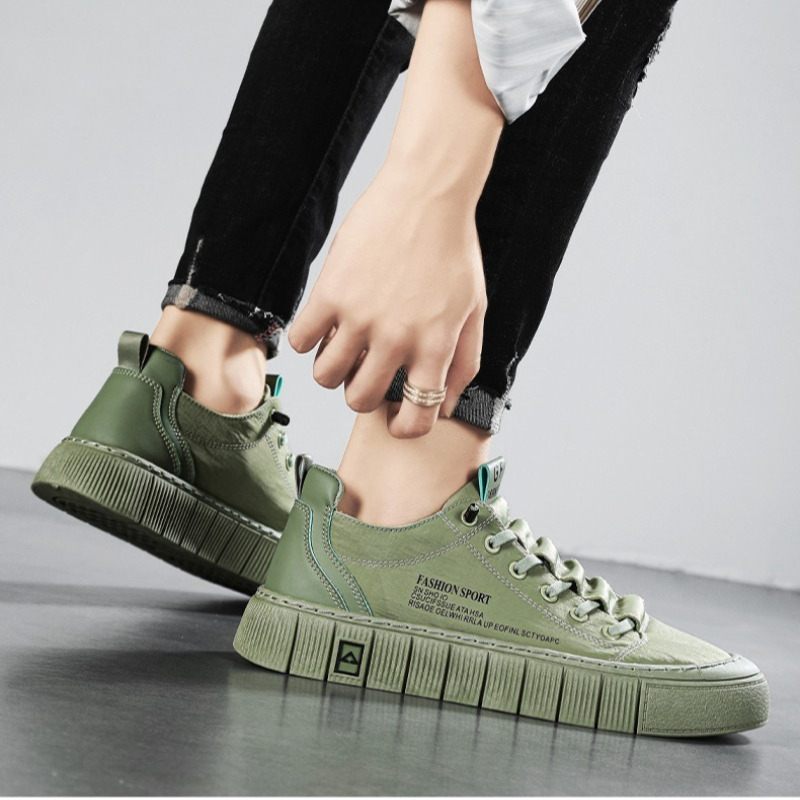 รองเท้าผ้าใบผู้ชายพื้นหนา ทรงเ - Men Shoes 2026 บทวิจารณ์และราคา