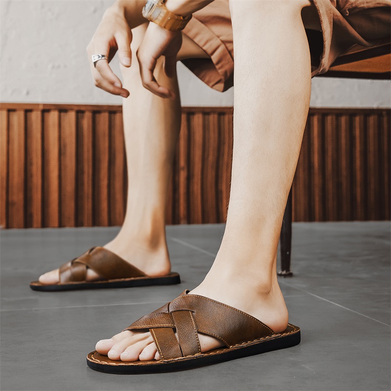 รองเท้าแตะหนังแท้สำหรับผู้ชาย  - Men'S Shoes Qn บทวิจารณ์และราคา