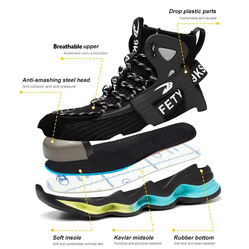 รองเท้าบูททำงานแฟชั่นผู้ชาย ดี - Work Boot Steel Toe บทวิจารณ์และราคา