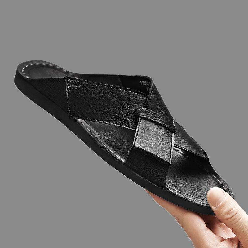 รองเท้าแตะหนังแท้แฟชั่นสำหรับผ - Men'S Shoes Qn บทวิจารณ์และราคา