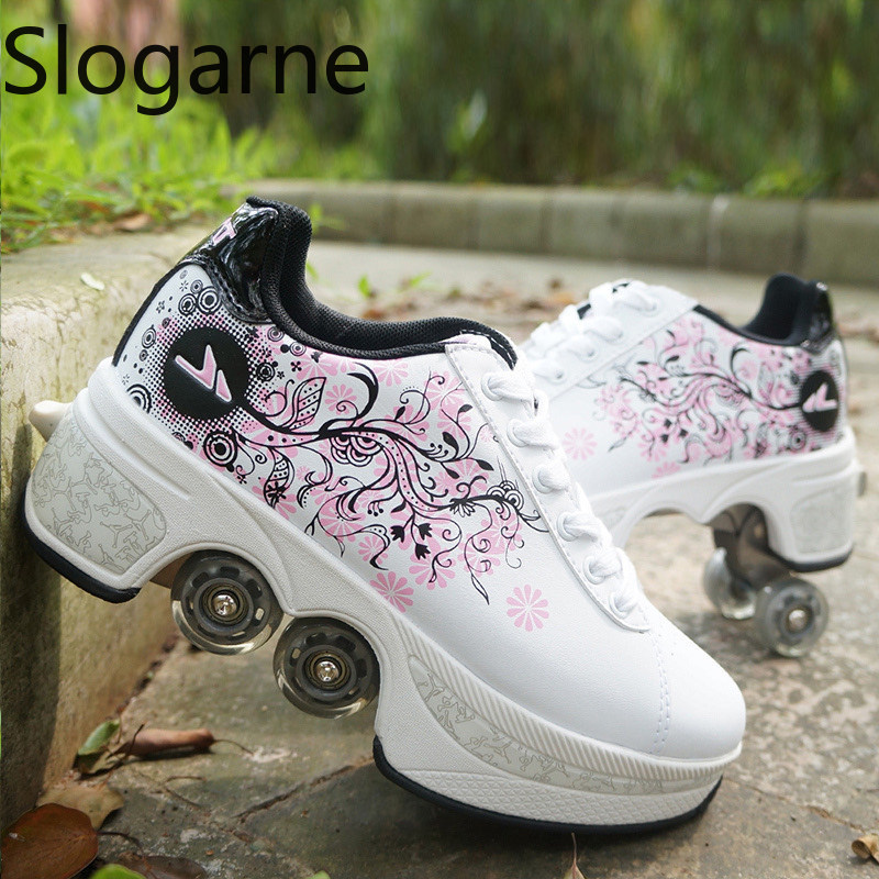 รองเท้าสเก็ตแบบมีล้อ 4 ล้อ สำห - Men Shoes Men บทวิจารณ์และราคา
