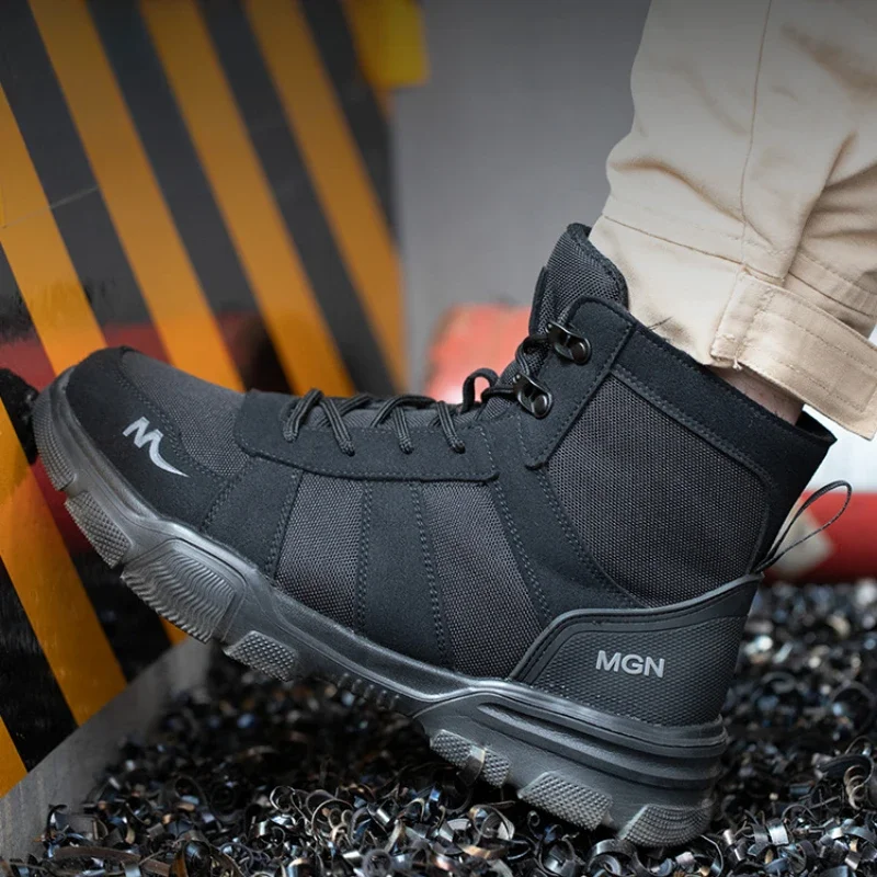 รองเท้าทํางานทําลายผู้ชายความป - Work Boot Steel Toe บทวิจารณ์และราคา