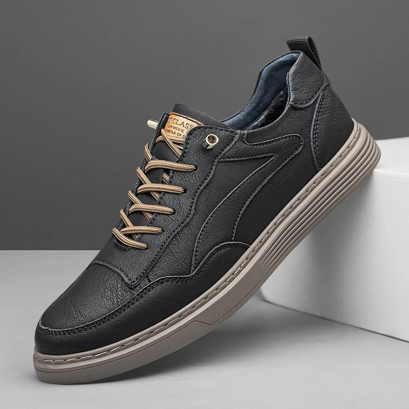 รองเท้าหนังแท้สีดำสำหรับผู้ชาย - Men Shoes Branded บทวิจารณ์และราคา