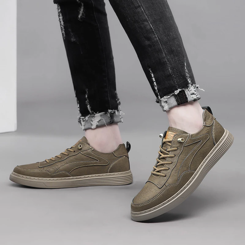 รองเท้าหนังแท้สีดำสำหรับผู้ชาย - Men Shoes Branded บทวิจารณ์และราคา
