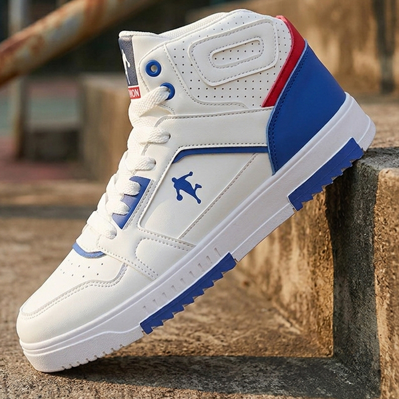 รองเท้าผ้าใบสีขาวทรงสูงสำหรับผ - Men Shoes White Colour บทวิจารณ์และราคา